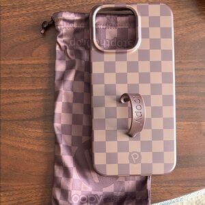 Loopy Checkered Phone Case with Pouch - iPhone 16 pro max